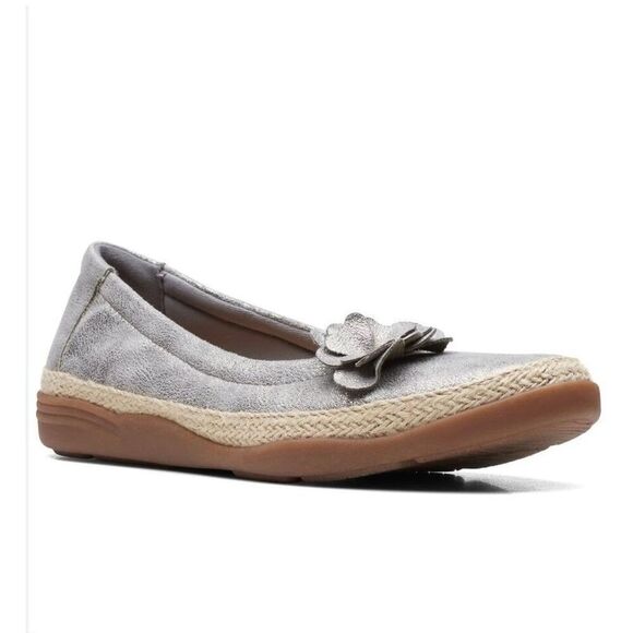 Clark’s Elaina Jade Ballet Flat in Pewter Size 8 - Picture 3 of 12